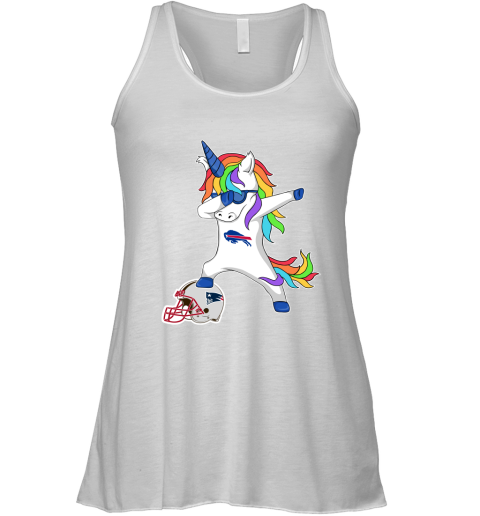 Football Dabbing Unicorn Steps On Helmet Buffalo Bills Racerback Tank