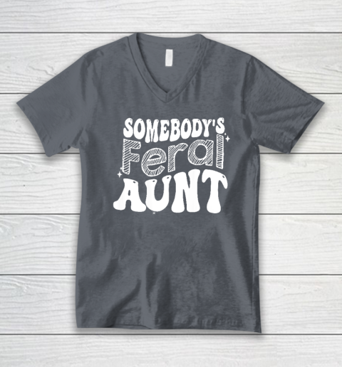 Somebody's Feral Aunt V-Neck T-Shirt - Image 4