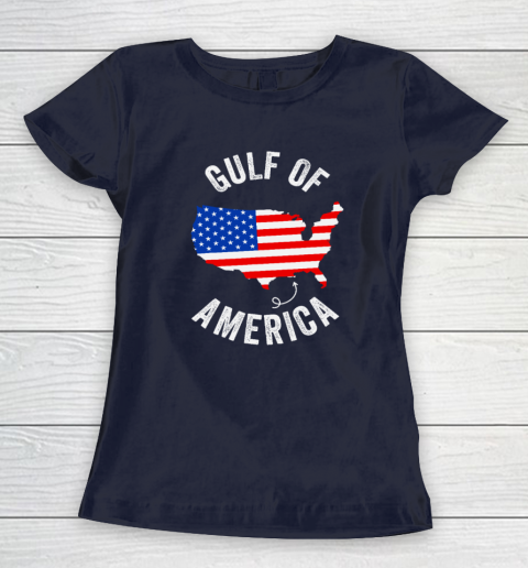 Gulf of USA America Funny Gulf of Mexico USA Flag Map July 4th Women's T-Shirt 2