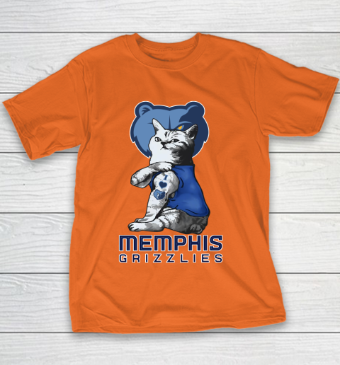 NBA Basketball My Cat Loves Memphis Grizzlies Youth T-Shirt 4