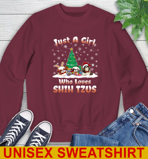 Christmas Just a girl who love shih tzus dog pet lover 171