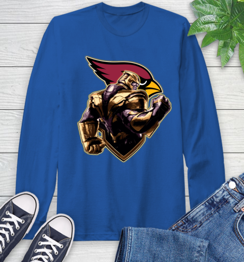 NFL Thanos Avengers Endgame Football Sports Arizona Cardinals Long Sleeve T-Shirt 9