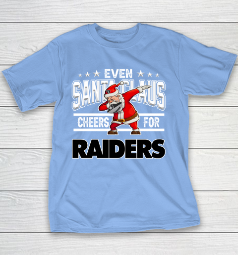 Oakland Raiders Even Santa Claus Cheers For Christmas NFL Youth T-Shirt 8