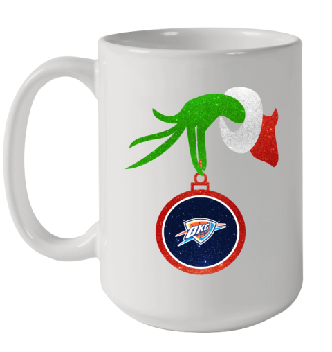 Oklahoma City Thunder Grinch Merry Christmas NBA Basketball Ceramic Mug 15oz