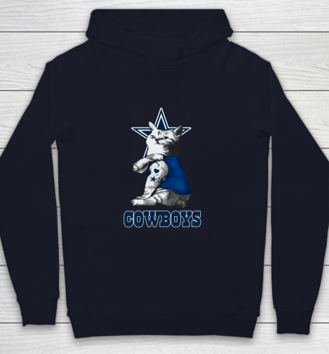 NFL Football My Cat Loves Dallas Cowboys Youth Hoodie 2