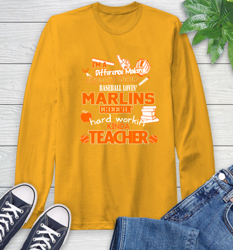 Milwaukee Brewers MLB I'm A Difference Making Student Caring Baseball Loving Kinda Teacher (2) Long Sleeve T-Shirt 2