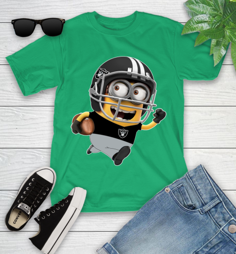 NFL Oakland Raiders Minions Disney Football Sports Youth T-Shirt 6