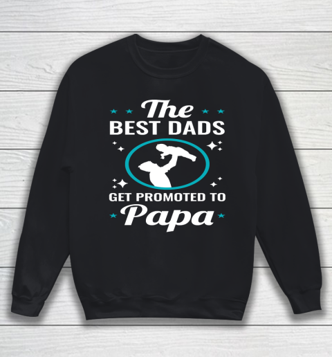 Father's Day Funny Gift Ideas Apparel  Best Dads are Promoted to Papa Dad Father T Shirt Sweatshirt