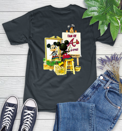 MLB Baseball Atlanta Braves Mickey Drawing Shirt 87