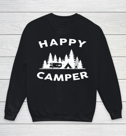 Happy Camper Camping Youth Sweatshirt