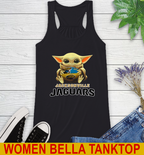 NFL Football Jacksonville Jaguars Baby Yoda Star Wars Shirt Racerback Tank 2