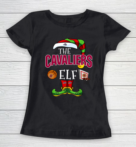 Cleveland Cavaliers Christmas ELF Funny NBA Women's T-Shirt