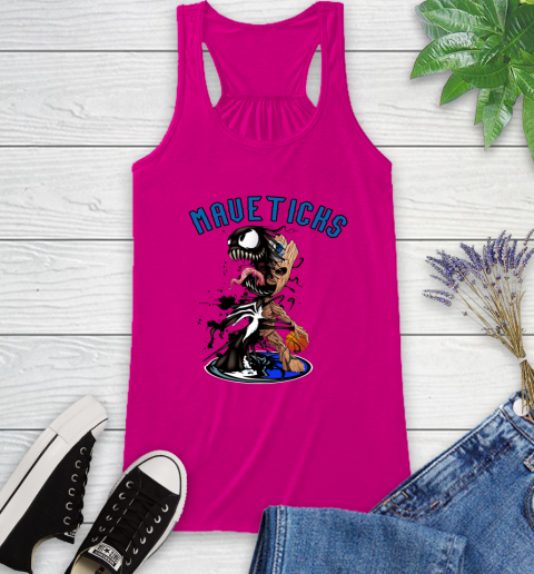 NBA Dallas Mavericks Basketball Venom Groot Guardians Of The Galaxy Racerback Tank 8