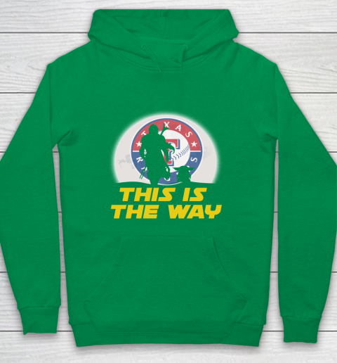 Texas Rangers MLB Baseball Star Wars Yoda And Mandalorian This Is The Way Youth Hoodie 4