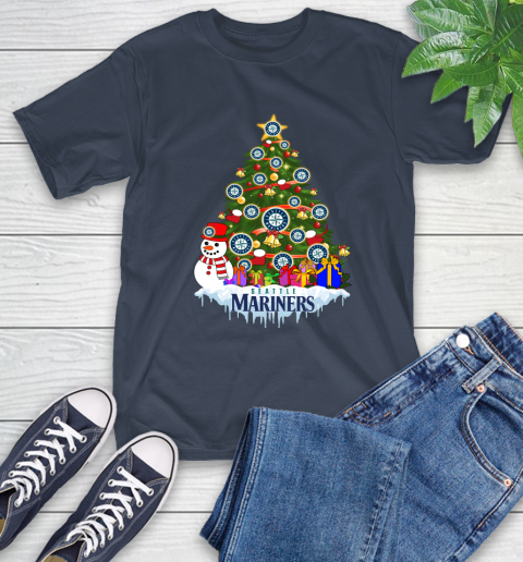 Seattle Mariners Merry Christmas MLB Baseball Sports T-Shirt 4