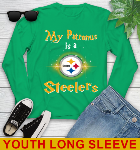 NFL Football Harry Potter My Patronus Is A Pittsburgh Steelers Youth Long Sleeve 7