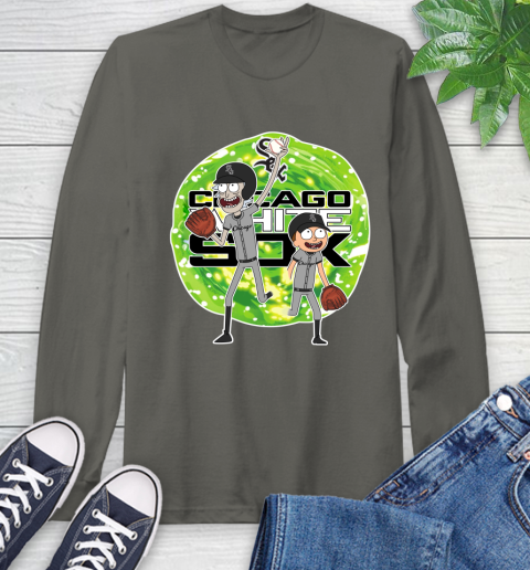 MLB Chicago White Sox Rick And Morty Baseball Sports Long Sleeve T-Shirt 8