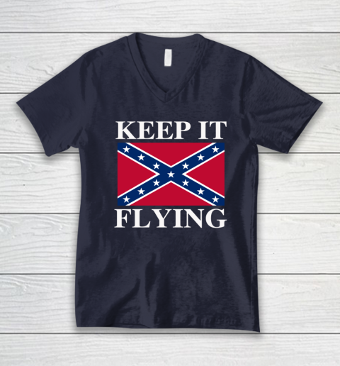 Keep It Flying Confederate Flag V-Neck T-Shirt 2