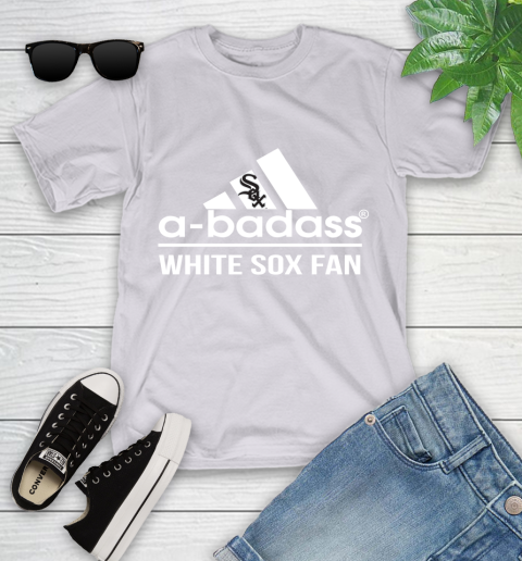 MLB A Badass Chicago White Sox Fan Adidas Baseball Sports Youth T-Shirt 4