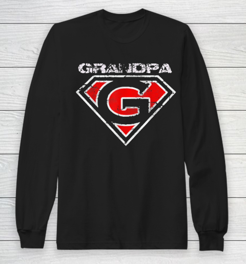 Grandpa Funny Gift Apparel  Grandpa Superhero Funny Gift Fathers Day Long Sleeve T-Shirt