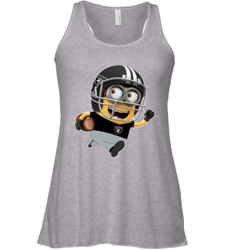NFL Oakland Raiders Minions Disney Football Sports uMuLULnO8KY flowy tank 32 95 151514 front athletic heather