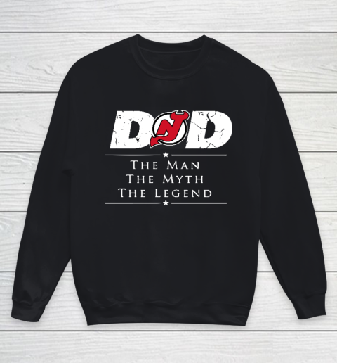 New Jersey Devils NHL Ice Hockey Dad The Man The Myth The Legend Youth Sweatshirt