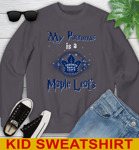 NHL Hockey Harry Potter My Patronus Is A Toronto Maple Leafs Youth Sweatshirt 5