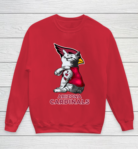 NFL Football My Cat Loves Arizona Cardinals Youth Sweatshirt 7