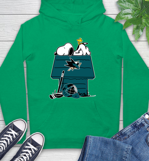 San Jose Sharks NHL Hockey Snoopy Woodstock The Peanuts Movie Hoodie 8