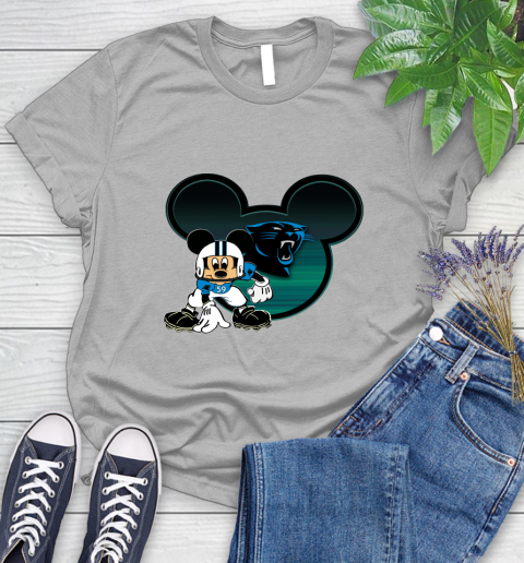 NFL Carolina Panthers Mickey Mouse Disney Football T Shirt Women's T-Shirt 5