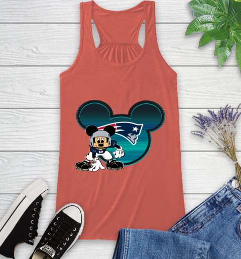 NFL New England Patriots Mickey Mouse Disney Football T Shirt Racerback Tank 4