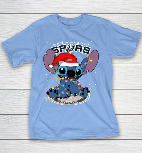San Antonio Spurs NBA noel stitch Basketball Christmas Youth T-Shirt 7
