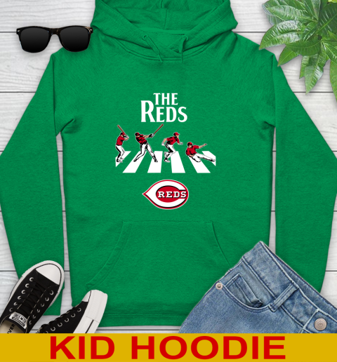 MLB Baseball Cincinnati Reds The Beatles Rock Band Shirt Youth Hoodie 8