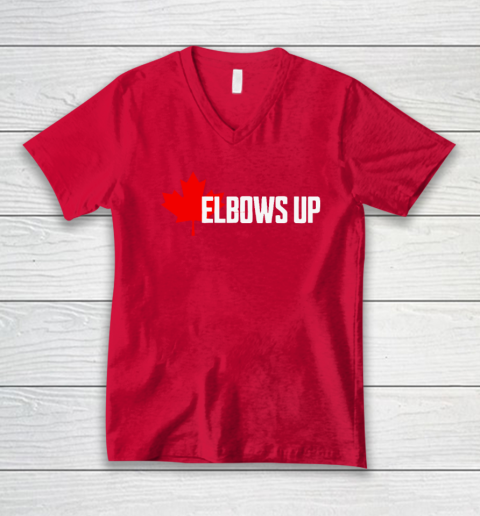 Elbows Up Canada True North Strong and Free Proud Canadian V-Neck T-Shirt 5