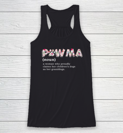 Pawma Definition Shirt Mama Grandma Dog Lovers Racerback Tank