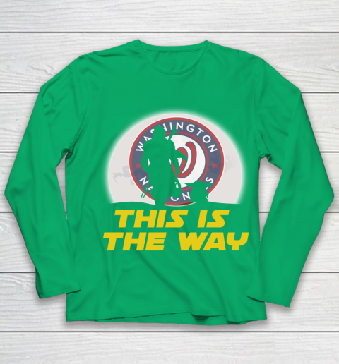 Washington Nationals MLB Baseball Star Wars Yoda And Mandalorian This Is The Way Youth Long Sleeve 4