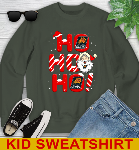 Phoenix Suns NBA Basketball Ho Ho Ho Santa Claus Merry Christmas Shirt Youth Sweatshirt 8