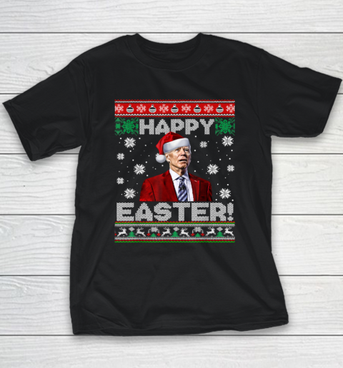 Funny Joe Biden Happy Easter Ugly Christmas Youth T-Shirt