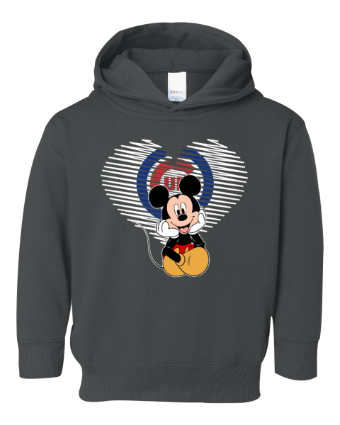 MLB Chicago Cubs The Heart Mickey Mouse Disney Baseball Toddler Hoodie