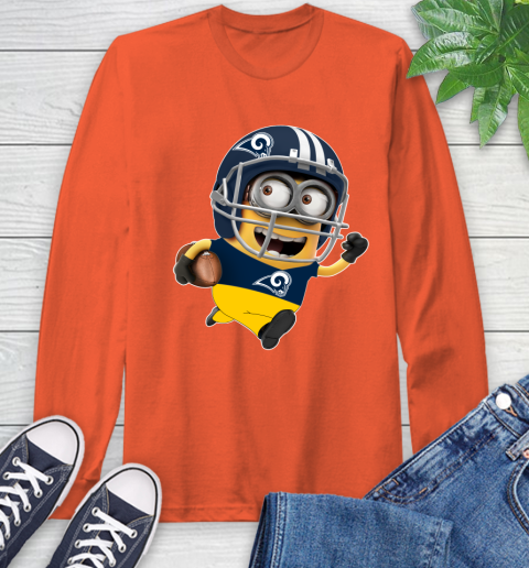 NFL Los Angeles Rams Minions Disney Football Sports Long Sleeve T-Shirt 5