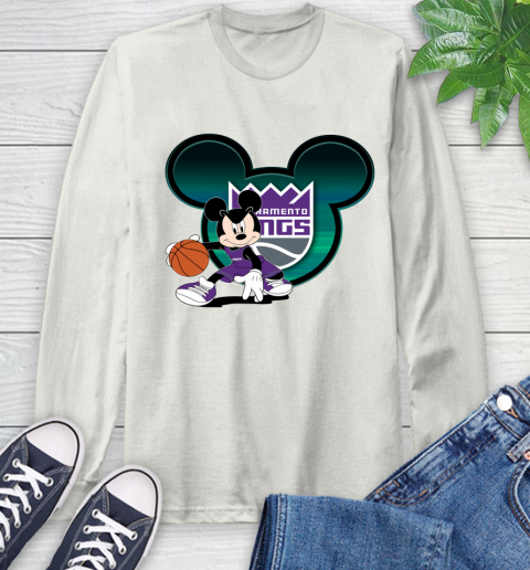 NBA Sacramento Kings Mickey Mouse Disney Basketball Long Sleeve T-Shirt 12
