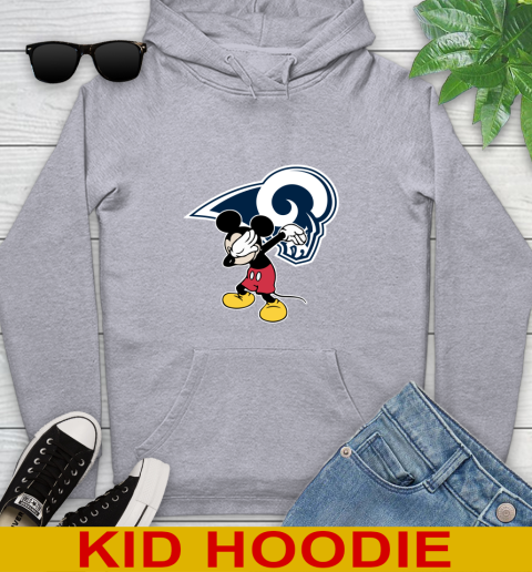 Los Angeles Rams NFL Football Dabbing Mickey Disney Sports Youth Hoodie 6