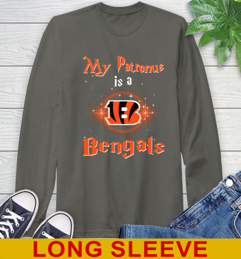 NFL Football Harry Potter My Patronus Is A Cincinnati Bengals Long Sleeve T-Shirt 10