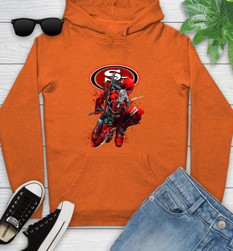 NFL Deadpool Marvel Comics Sports Football San Francisco 49ers Youth Hoodie 5