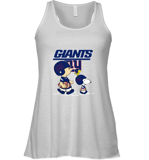 New York Giants Let's Play Football Together Snoopy NFL Racerback Tank