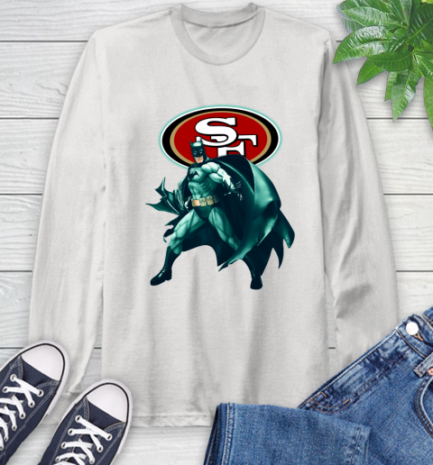 NFL Batman Football Sports San Francisco 49ers Long Sleeve T-Shirt