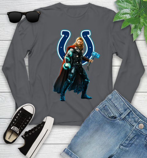 NFL Thor Avengers Endgame Football Indianapolis Colts Youth Long Sleeve 8