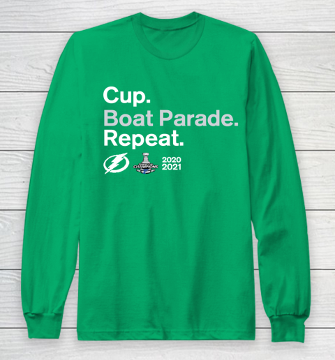 Cup Boat Parade Repeat Tampa bay Lightnings Stanley Hockey 2021 Long Sleeve T-Shirt 4
