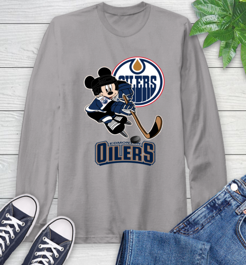 NHL Edmonton Oilers Mickey Mouse Disney Hockey T Shirt Long Sleeve T-Shirt 6
