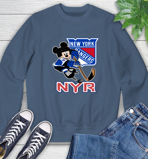 NHL New York Rangers Mickey Mouse Disney Hockey T Shirt Sweatshirt 7